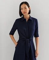 Lauren Ralph Women's 100% Linen Shirtdress