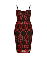 City Chic Plus Dolce Rose Dress