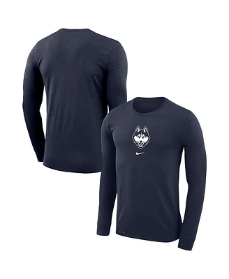 Nike Men's Navy UConn Huskies Basketball Shootaround Long Sleeve T-Shirt
