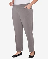 Alfred Dunner Plus Size Copenhagen Knit Corduroy Faux Fly Pull On Average Length Pants