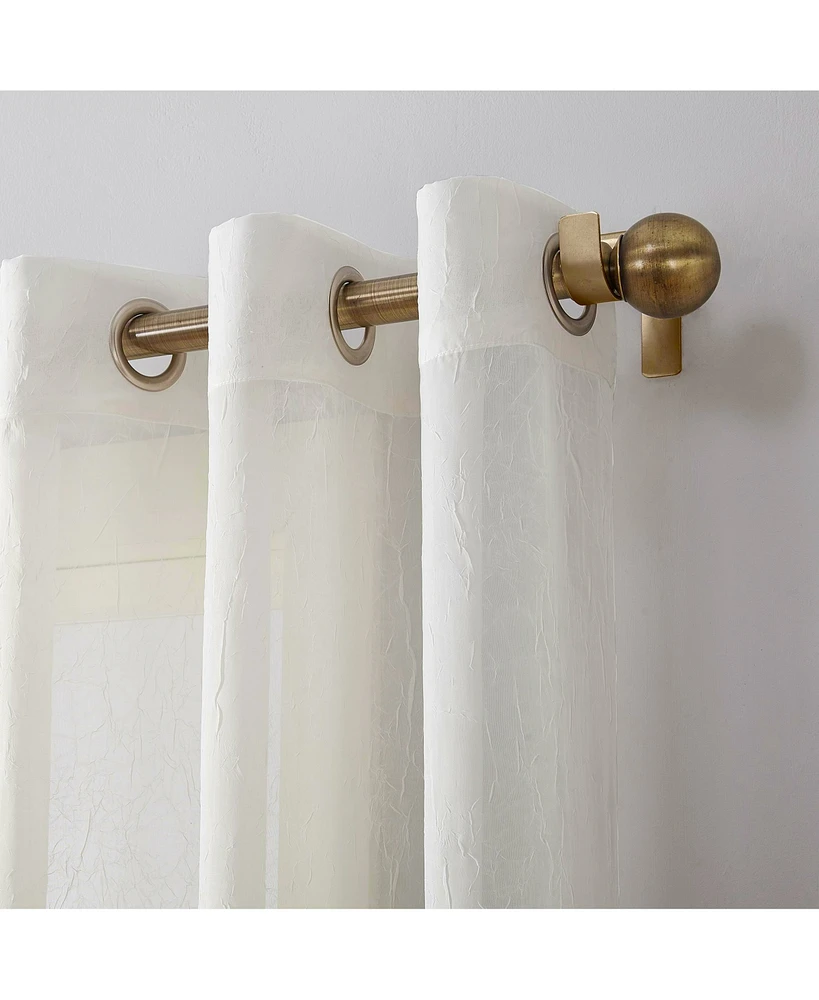 Crushed Sheer Voile Grommet Curtain Panel
