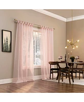 Krista Holiday Twist Tab Sheer Tab Top Curtain Panel