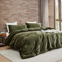 Thicker Than Thick - Coma Inducer Comforter Set - Standard Plush Filling - Winter Moss , King