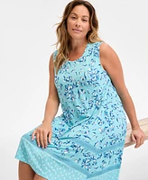 Style & Co Plus Printed Sleeveless Flip-Flop Dress