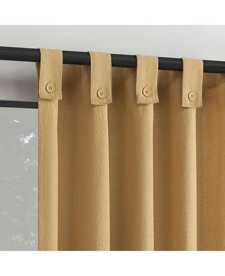 Cotton Blend Button Tab Top Curtain