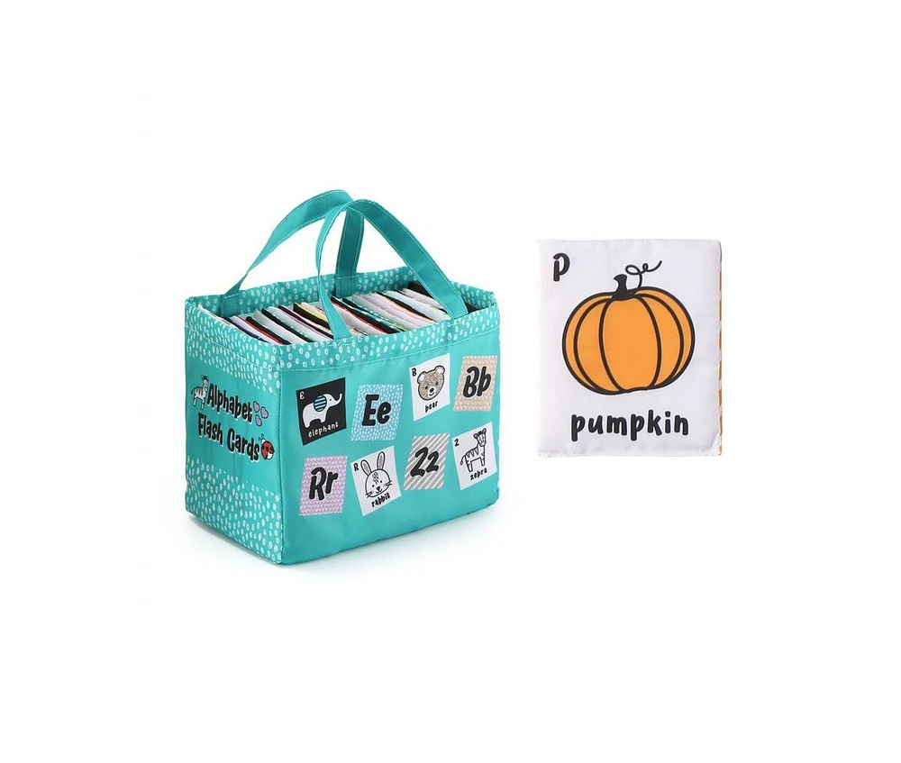 The Peanutshell Toddler Soft Alphabet Cards with Cloth Storage Bag ABCs Learning Flash Cards, Best Early Educational Toys for 0 1 2 3 Years Old