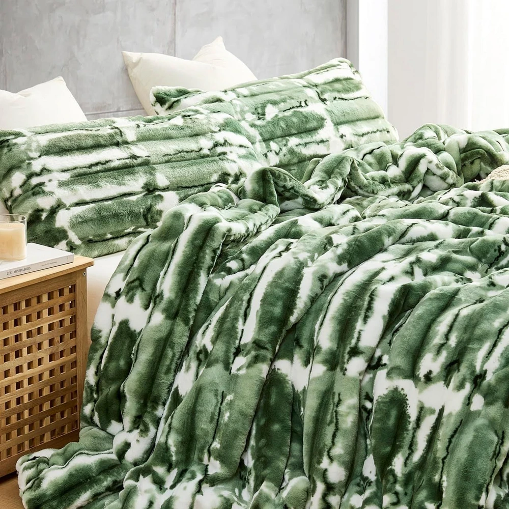 Jelly Rolls Chunky Bunny - Coma Inducer Oversized Comforter Set - Green Willow,Queen