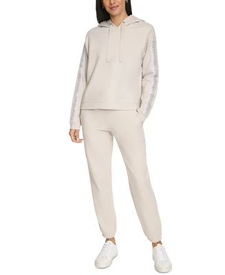Calvin Klein Women's Logo Stripe Pullover Hoodie