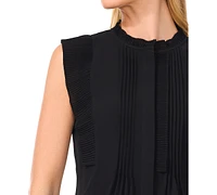 CeCe Women's Pleat-Detail Pintuck Cap-Sleeve Blouse
