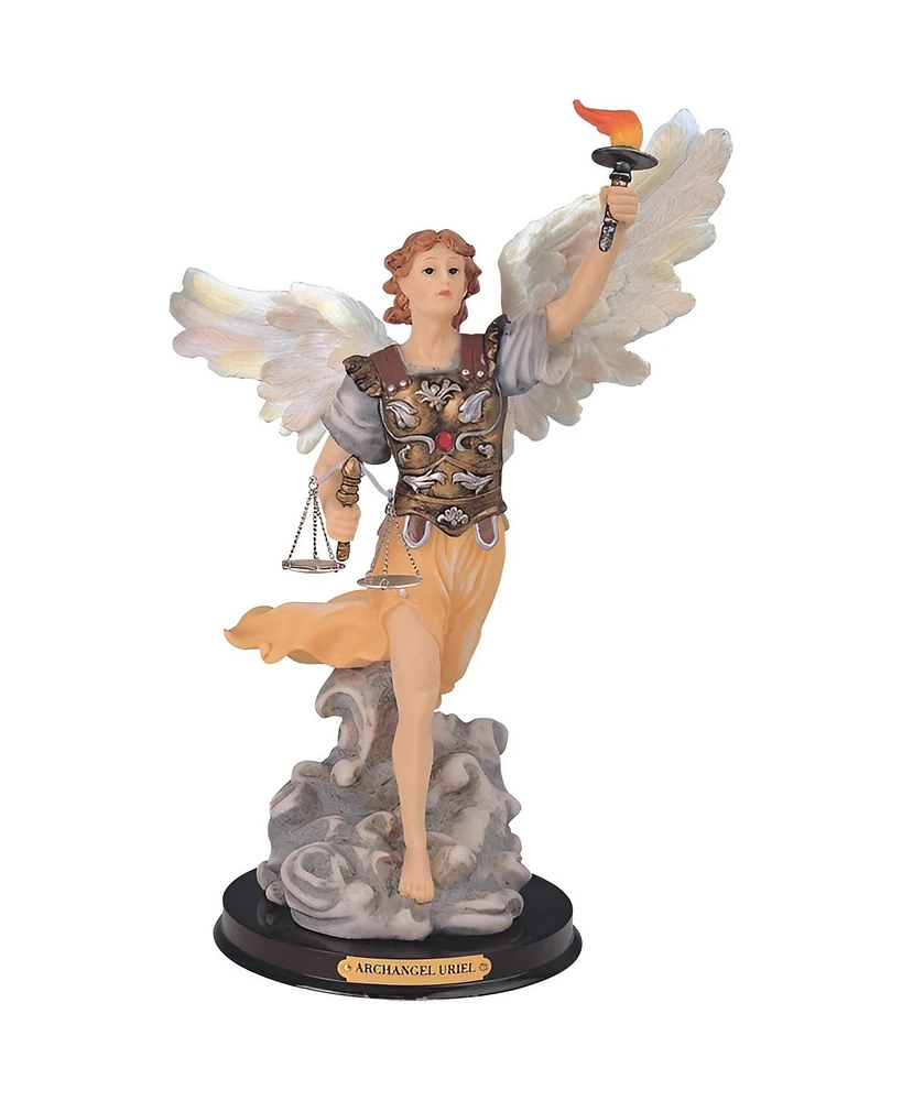 Fc Design "2-pc Set" 12"H Archangel Uriel Statue Angel of Wisdom Holy Figurine Statue Ornament Home Room Office Decor and Perfect Ideas for Housewarmi