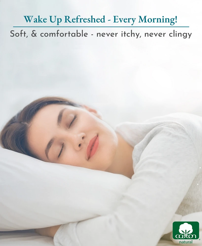 King 100% Cotton 500 Thread Count Pillow Cases, Size, Soft and Silky, Cool Smooth by California Design Den