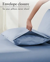 King Pillowcases Set of 2 – 100% Cotton, Soft & Cooling Sateen, Fits Pillows