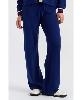 Chinti & Parker Women's Snoopy Nautical Wide Leg Wool Cashmere Pants