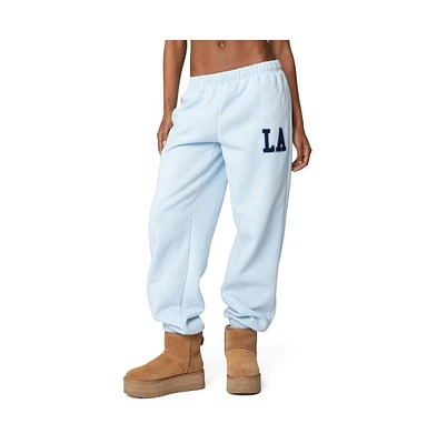 Edikted Womens La Love Oversized Sweatpants