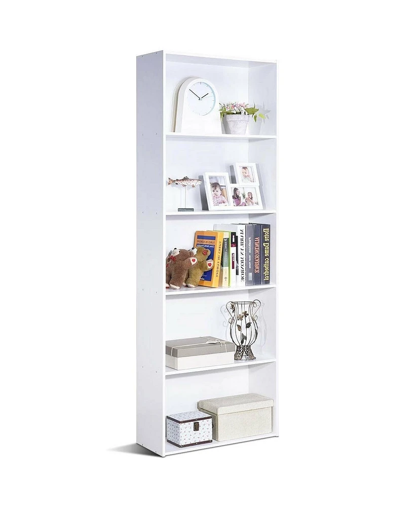 Slickblue Modern 5-Tier Bookcase Storage Shelf for Organized Display and