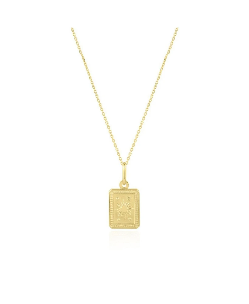 The Lovery Gold Sun Tag Necklace 14K Gold