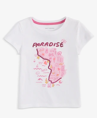 Epic Threads Toddler Girl Paradise Graphic T-Shirt, Exclusively at Macy's