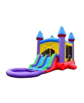 Herokiddo Jelly Bean Castle Bounce House Water Slide Combo With Detachable Pool No Blower Included Commercial Grade Inflatable