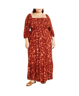 Plus Kaylee Print Maxi Dress
