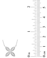 Diamond Flower Pendant Necklace (1/4 ct. t.w.) in 10k White Gold