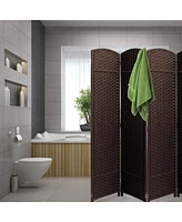 Sorbus 8 Panel Room Divider Panel, 6 ft. Tall Extra Wide Double Hinged Panels - Folding Privacy Screens