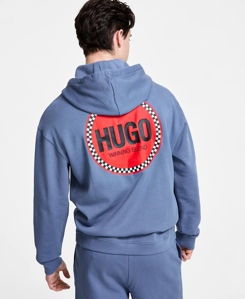 Hugo Boss Men's Dicrincio Relaxed Fit Long Sleeve Logo Graphic Hoodie