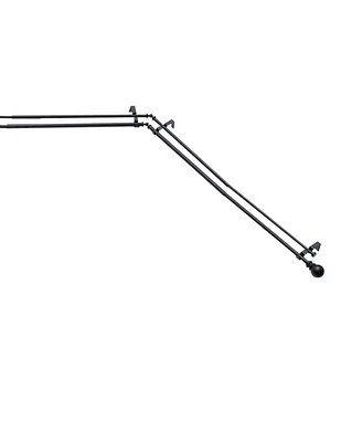 Kenney Bryce 3/4 Inch Decorative Bay Window Double Curtain Rod for Elegant Treatment