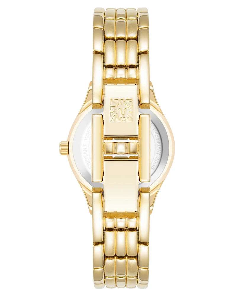 Anne Klein Women's Quartz Pink and Gold-Tone Metal Alloy Watch, 26mm
