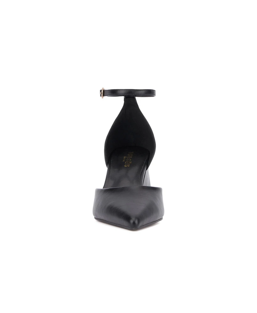 Women's Vicki Ankle Strap Pointed Toe Heel