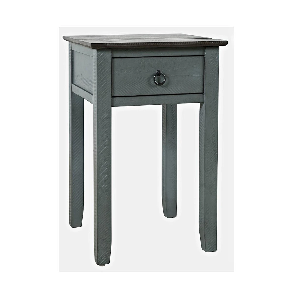 Jofran Devon Farmhouse Distressed Solid Wood End Table