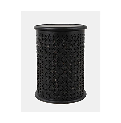 Jofran Decker Distressed Hardwood Global Drum End Table