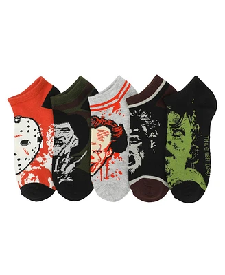 Warner Bros Women's Warner Brothers Horror Movie Characters 5-Pair Ankle Socks