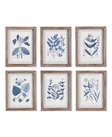 Blue Leaf Petite Prints Set of 6