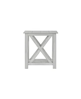 1 Open Shelf End Table with X-Shaped Accents Stylish and Functional Storage for Living Room or Bedroom