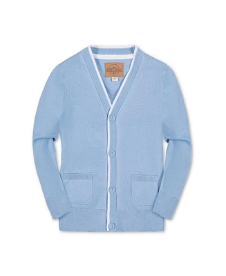 Hope & Henry Baby Boys Long Sleeve Tipped Cardigan Sweater