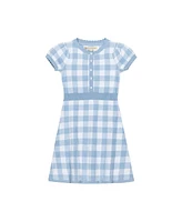 Hope & Henry Toddler Girls Short Sleeve Button Front Sweater Dress