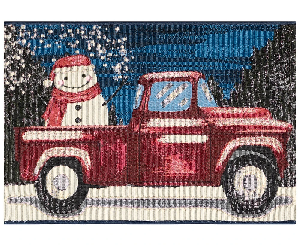 Liora Manne' Esencia Truck Load of Cheer 2'x2'10" Area Rug