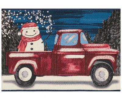 Liora Manne' Esencia Truck Load of Cheer 2'x2'10" Area Rug