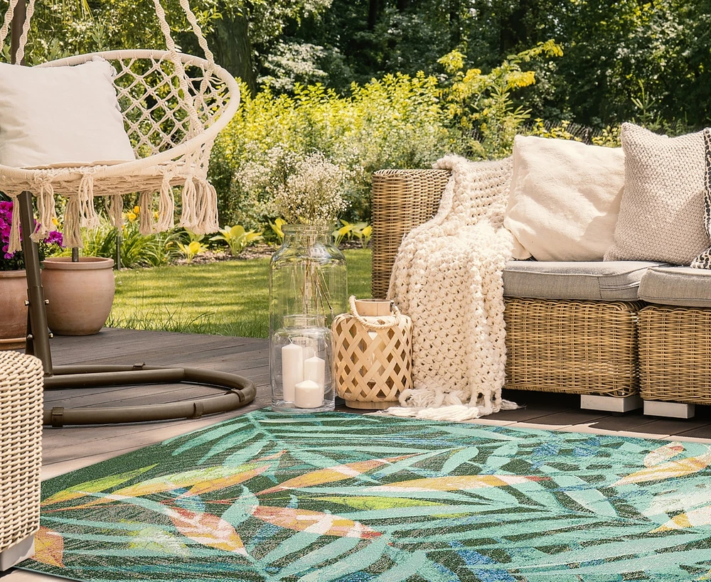 Liora Manne' Marina Leaves 6'6"x9'4" Area Rug