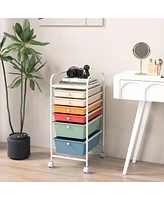 6 Drawer Rolling Storage Cart Scrapbook Paper Office Organizer