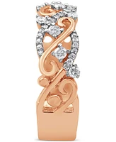 Diamond Filigree Openwork Band (3/8 ct. t.w.) in 10k Rose Gold