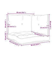 vidaXL Pallet Cushions 3 pcs Anthracite Fabric