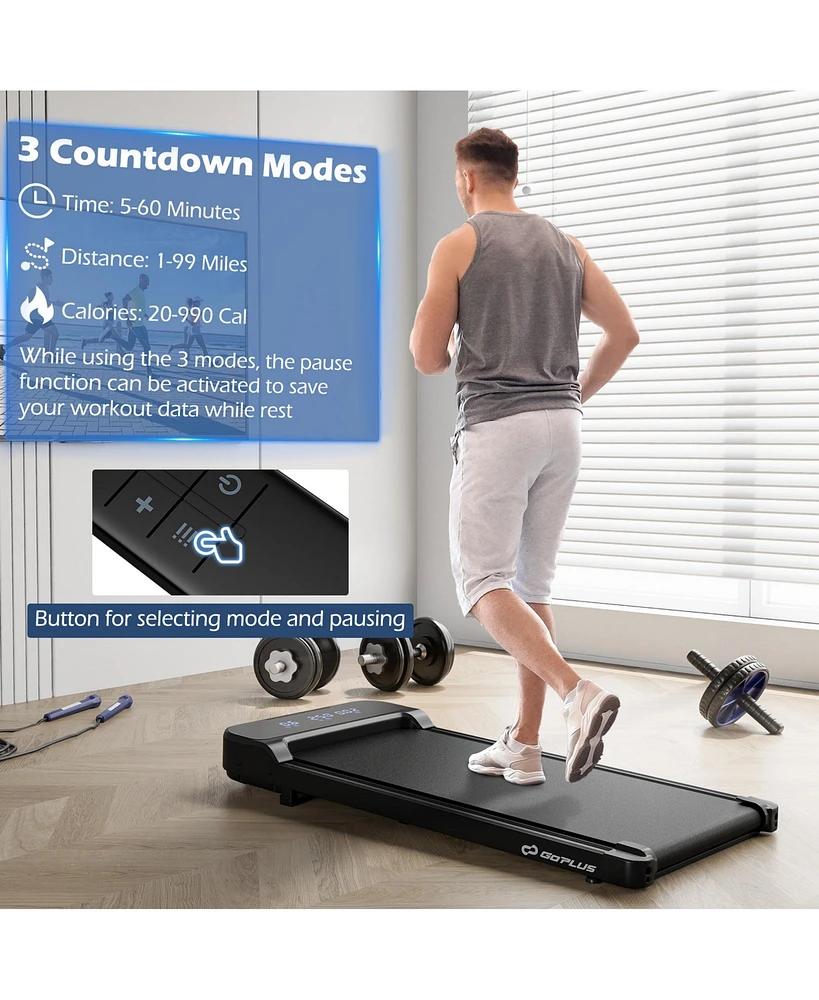 2.5HP Under Desk Treadmill for Home and Office Remote Control Led Display