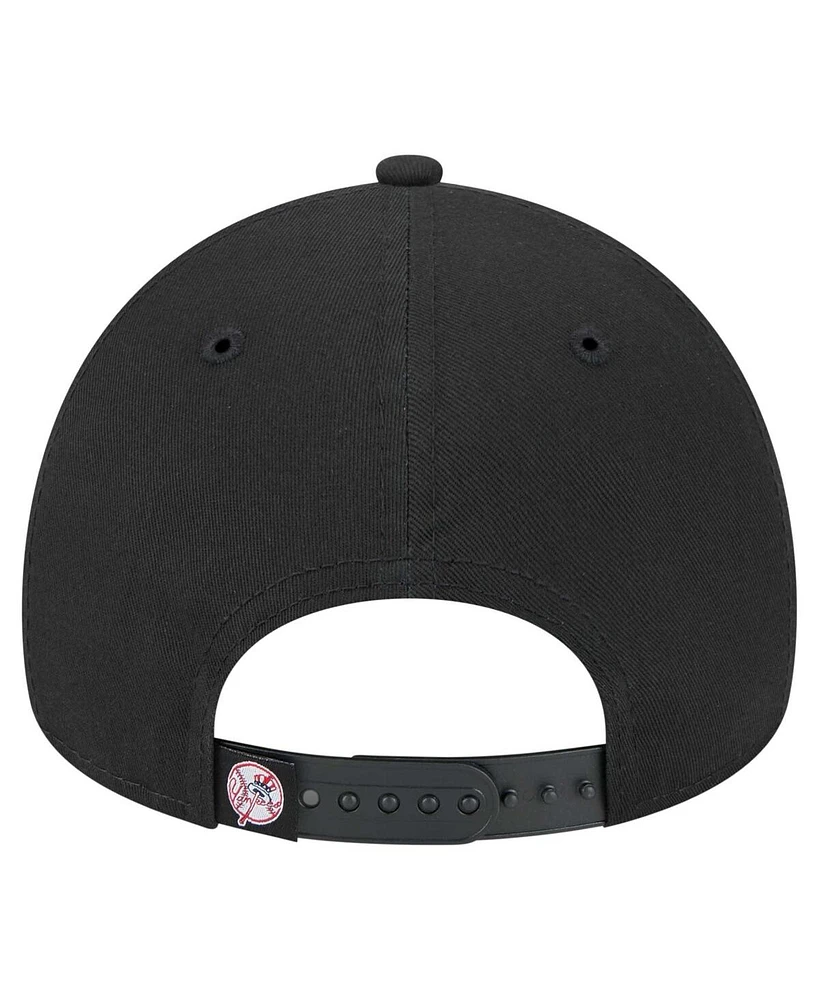 New Era Men's Black New York Yankees 9FORTY A-Frame Adjustable Hat