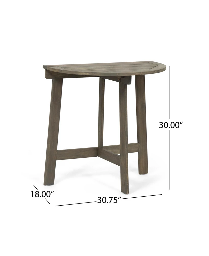 Lovmor Half-round Bistro Table, Grey