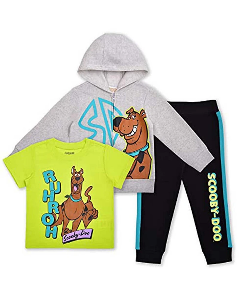 Children's Apparel Network Preschool Gray Scooby-Doo 3-Pack Jogger Set