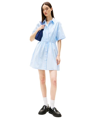 Tommy Jeans Women's Cotton Stripe Mini Shirt Dress