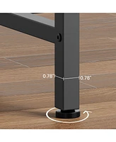 gaomon Farmhouse Console Tables with Power Outlet, 39.4" Entryway Table with Adjustable Feet, Behind Couch Table for Living Room, Entryway