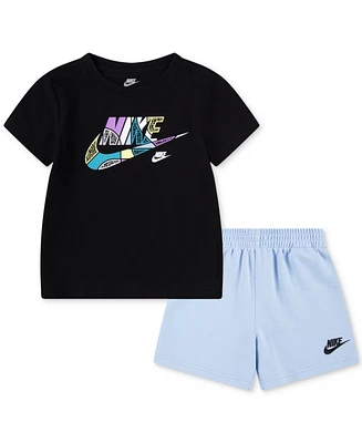 Nike Toddler Boys Logo T-Shirt & French Terry Shorts Set
