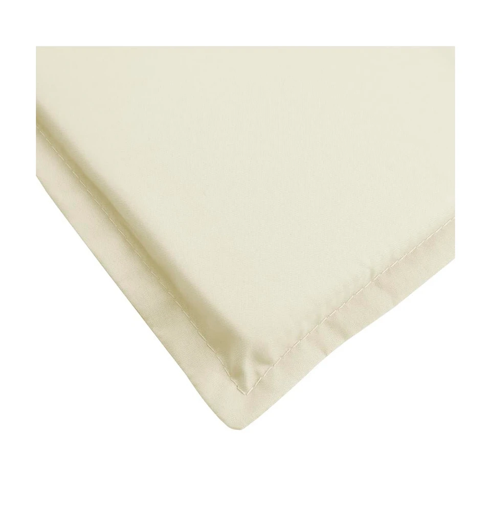 Sun Lounger Cushion Cream 73.2"x22.8"x1.6" Oxford Fabric